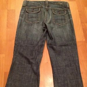Seven 7 For All Mankind Blue Cropped Jeans